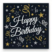 Picture of HAPPY BIRTHDAY BLACK & GOLD PAPER NAPKINS 33X33CM 20 PACK